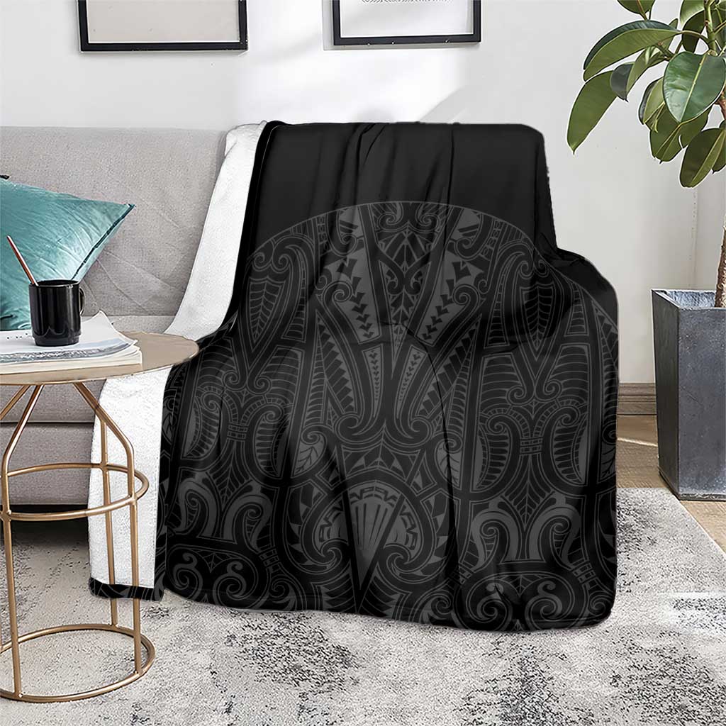 Queensland Maori Rugby Nga Hau e Wha Blanket Black Motif LT9 - Polynesian Pride