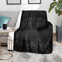 Queensland Maori Rugby Nga Hau e Wha Blanket Black Motif LT9 - Polynesian Pride