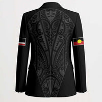 Queensland Maori Rugby Nga Hau e Wha Blazer Black Motif LT9 - Polynesian Pride
