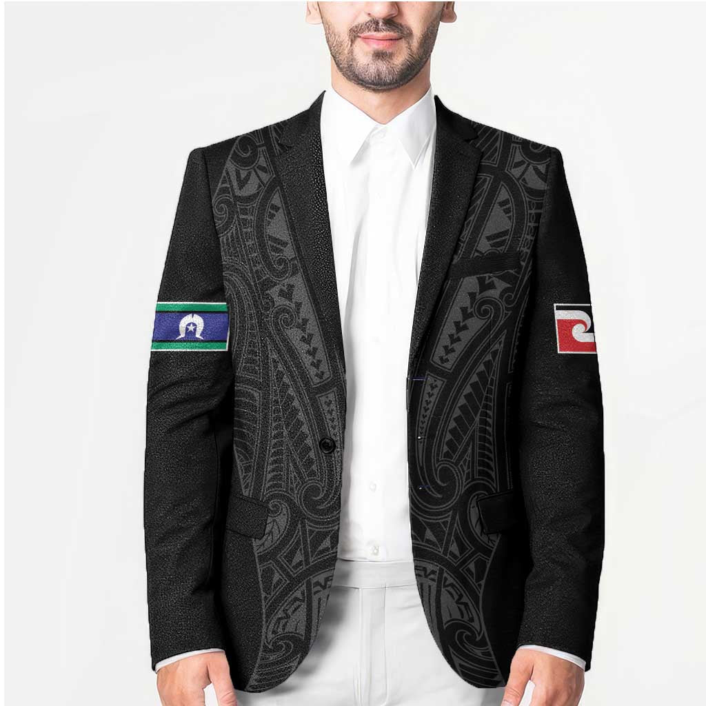 Queensland Maori Rugby Nga Hau e Wha Blazer Black Motif LT9 - Polynesian Pride