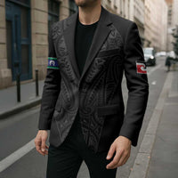 Queensland Maori Rugby Nga Hau e Wha Blazer Black Motif LT9 - Polynesian Pride