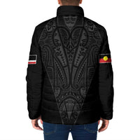 Queensland Maori Rugby Nga Hau e Wha Padded Jacket Black Motif LT9 - Polynesian Pride