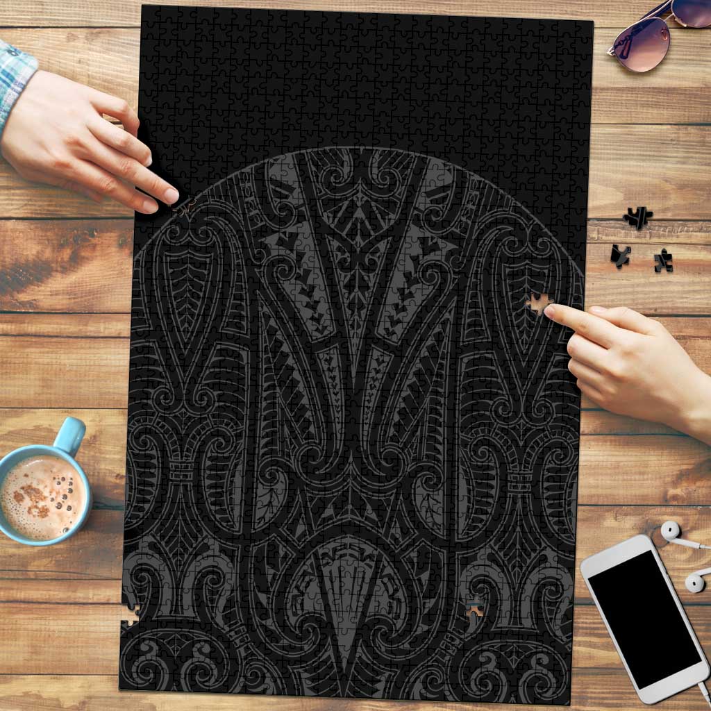 Queensland Maori Rugby Nga Hau e Wha Puzzle Black Motif LT9 Black - Polynesian Pride