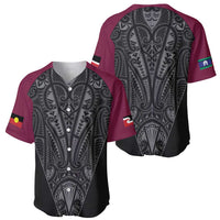 Queensland Maori Rugby Nga Hau e Wha Baseball Jersey Maroon Motif LT9 - Polynesian Pride