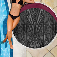Queensland Maori Rugby Nga Hau e Wha Beach Blanket Maroon Motif LT9 - Polynesian Pride