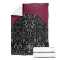 Queensland Maori Rugby Nga Hau e Wha Blanket Maroon Motif LT9 - Polynesian Pride