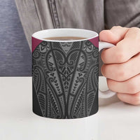 Queensland Maori Rugby Nga Hau e Wha Ceramic Mug Maroon Motif LT9 - Polynesian Pride
