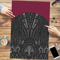Queensland Maori Rugby Nga Hau e Wha Puzzle Maroon Motif LT9 Maroon - Polynesian Pride