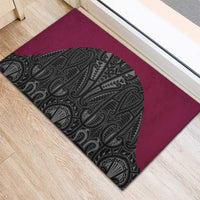 Queensland Maori Rugby Nga Hau e Wha Rubber Doormat Maroon Motif LT9 - Polynesian Pride