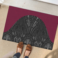 Queensland Maori Rugby Nga Hau e Wha Rubber Doormat Maroon Motif LT9 - Polynesian Pride