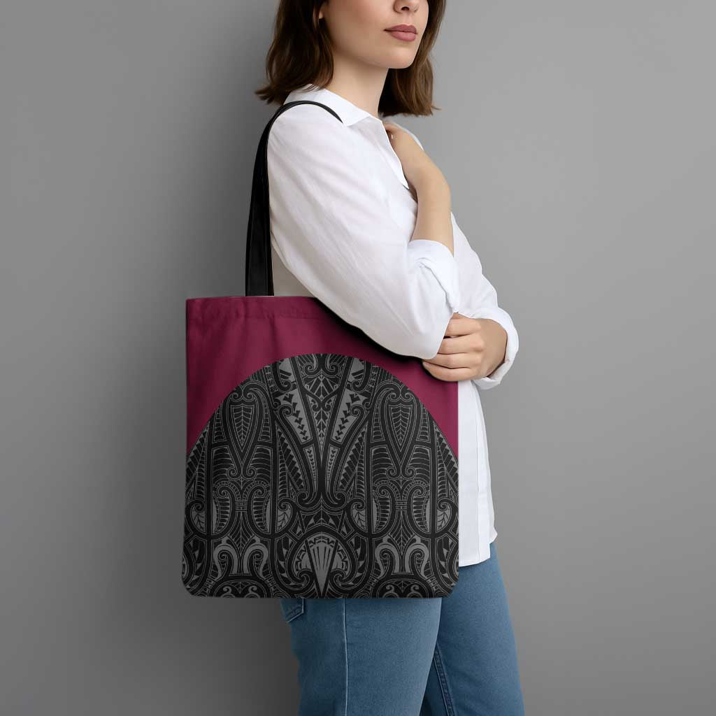Queensland Maori Rugby Nga Hau e Wha Tote Bag Maroon Motif LT9 - Polynesian Pride