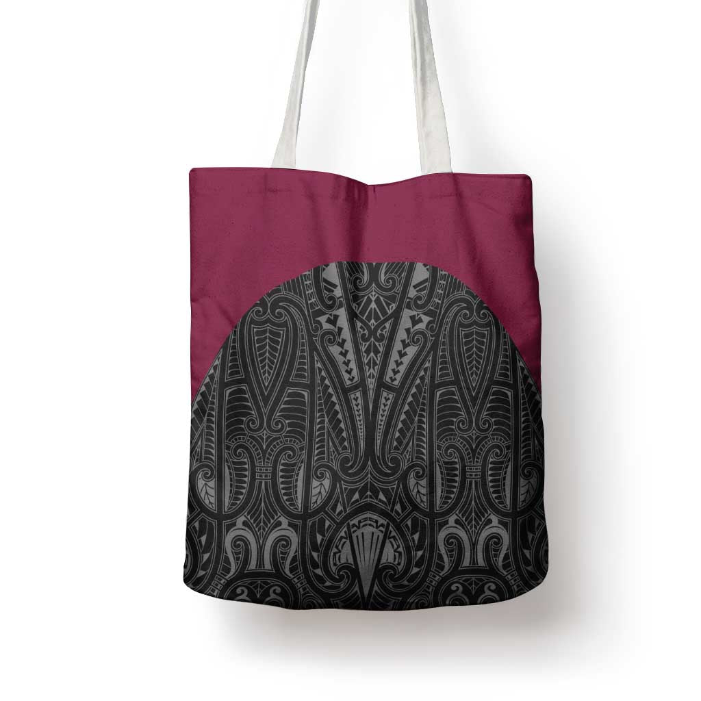 Queensland Maori Rugby Nga Hau e Wha Tote Bag Maroon Motif LT9 - Polynesian Pride