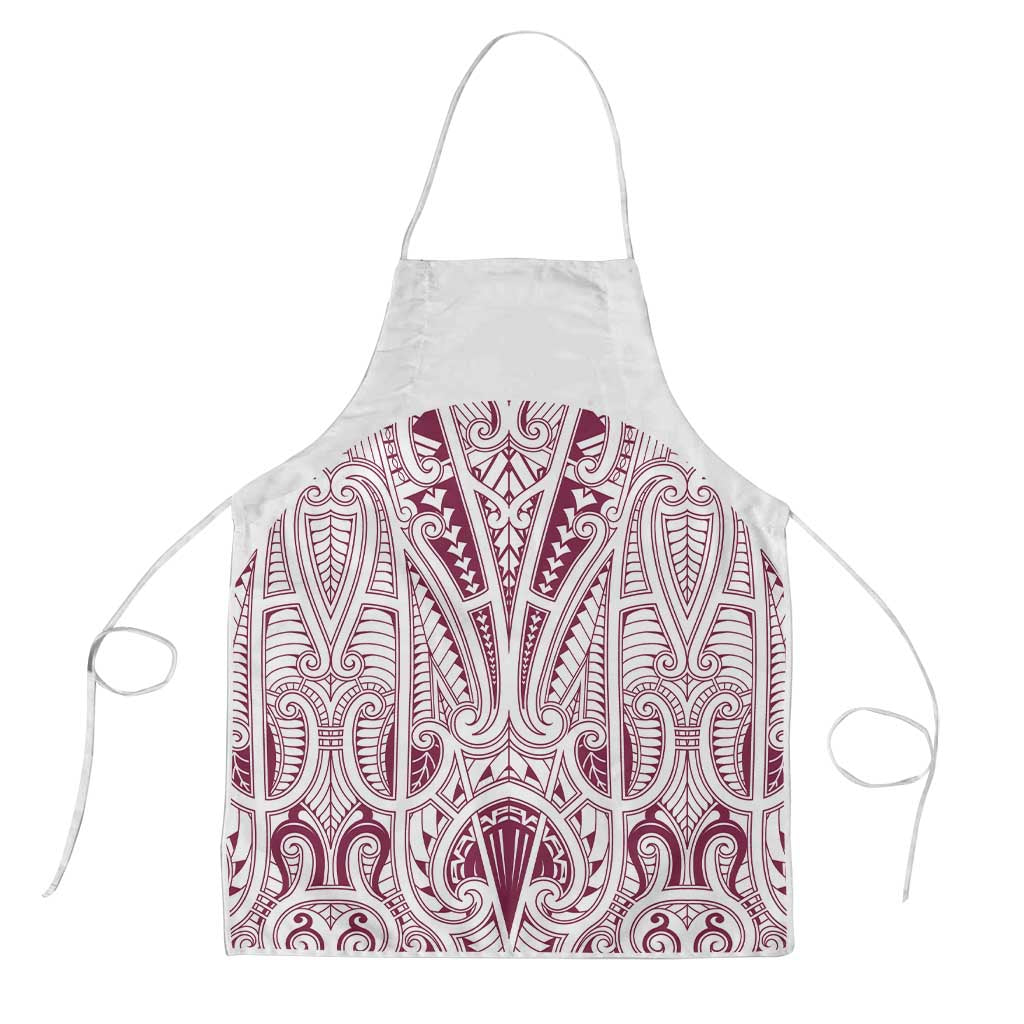 Queensland Maori Rugby Nga Hau e Wha Apron White Motif LT9 White - Polynesian Pride