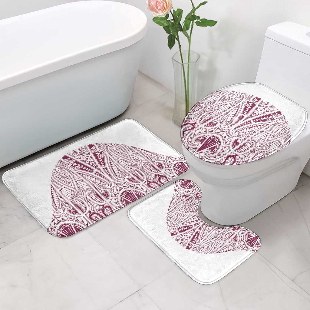 Queensland Maori Rugby Nga Hau e Wha Bathroom Set White Motif LT9 - Polynesian Pride