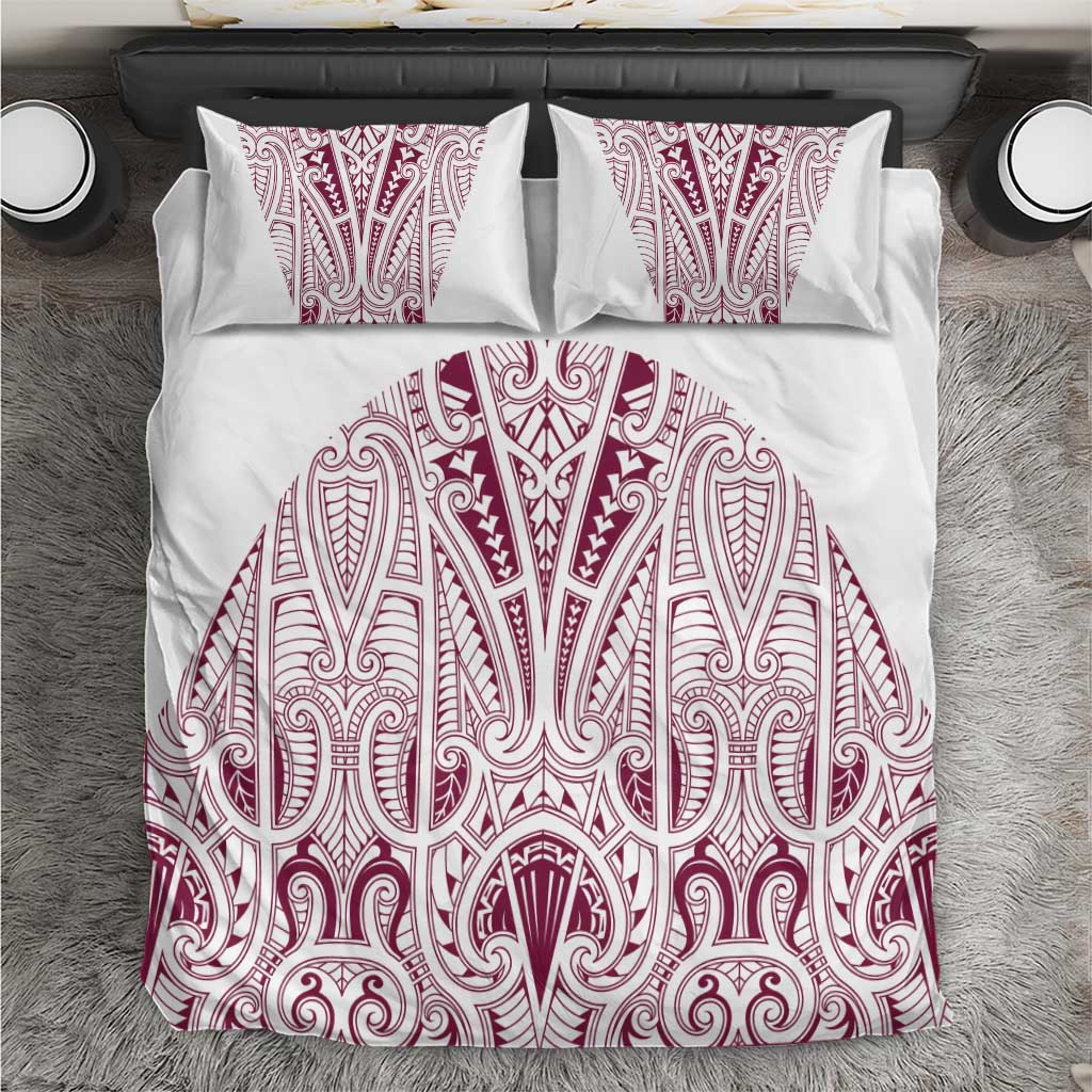 Queensland Maori Rugby Nga Hau e Wha Bedding Set White Motif LT9 White - Polynesian Pride