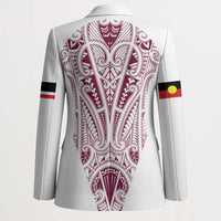 Queensland Maori Rugby Nga Hau e Wha Blazer White Motif LT9 - Polynesian Pride
