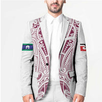 Queensland Maori Rugby Nga Hau e Wha Blazer White Motif LT9 - Polynesian Pride