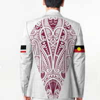 Queensland Maori Rugby Nga Hau e Wha Blazer White Motif LT9 - Polynesian Pride