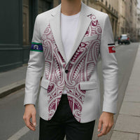 Queensland Maori Rugby Nga Hau e Wha Blazer White Motif LT9 - Polynesian Pride