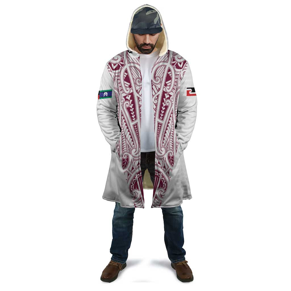 Queensland Maori Rugby Nga Hau e Wha Cloak White Motif LT9 - Polynesian Pride
