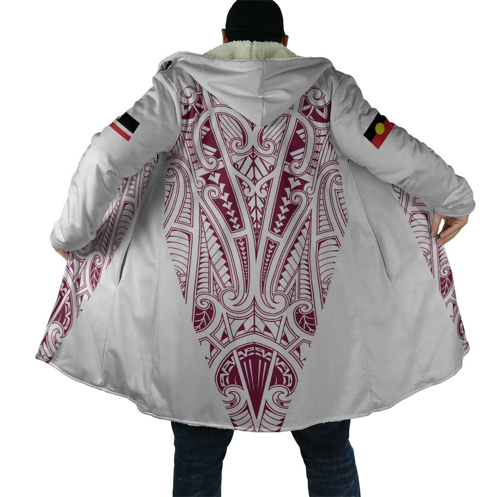 Queensland Maori Rugby Nga Hau e Wha Cloak White Motif LT9 - Polynesian Pride