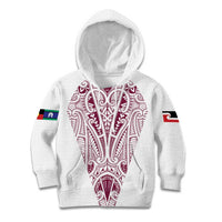 Queensland Maori Rugby Nga Hau e Wha Kid Hoodie White Motif LT9 Hoodie White - Polynesian Pride