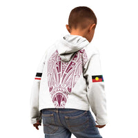 Queensland Maori Rugby Nga Hau e Wha Kid Hoodie White Motif LT9 - Polynesian Pride