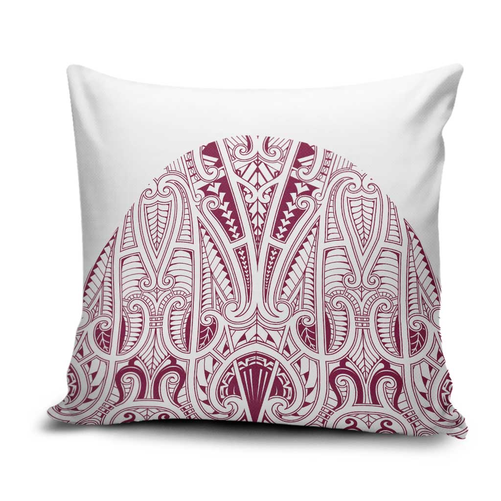 Queensland Maori Rugby Nga Hau e Wha Pillow Cover White Motif LT9 White - Polynesian Pride