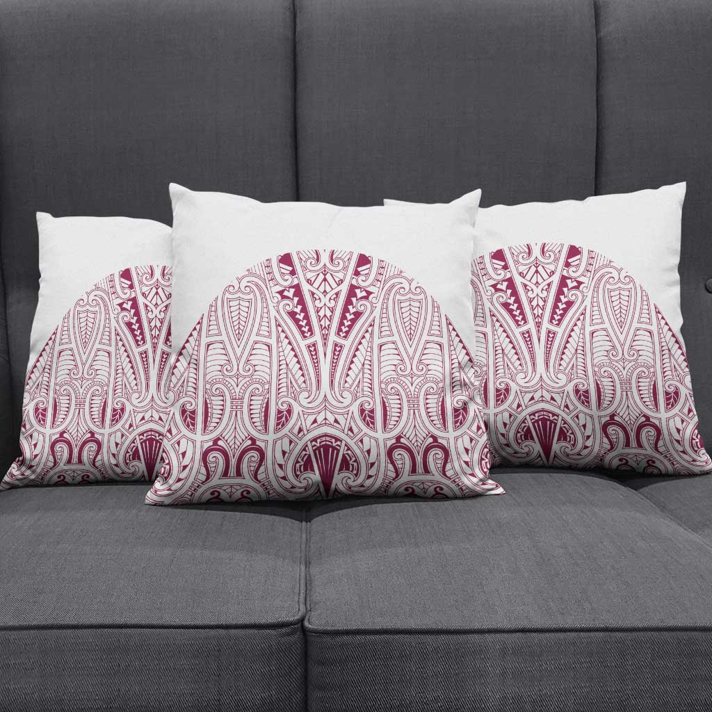 Queensland Maori Rugby Nga Hau e Wha Pillow Cover White Motif LT9 - Polynesian Pride