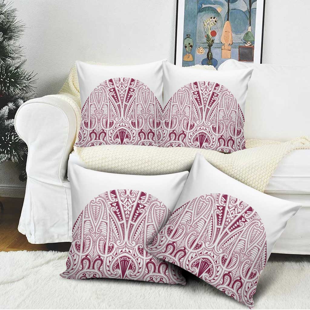 Queensland Maori Rugby Nga Hau e Wha Pillow Cover White Motif LT9 - Polynesian Pride