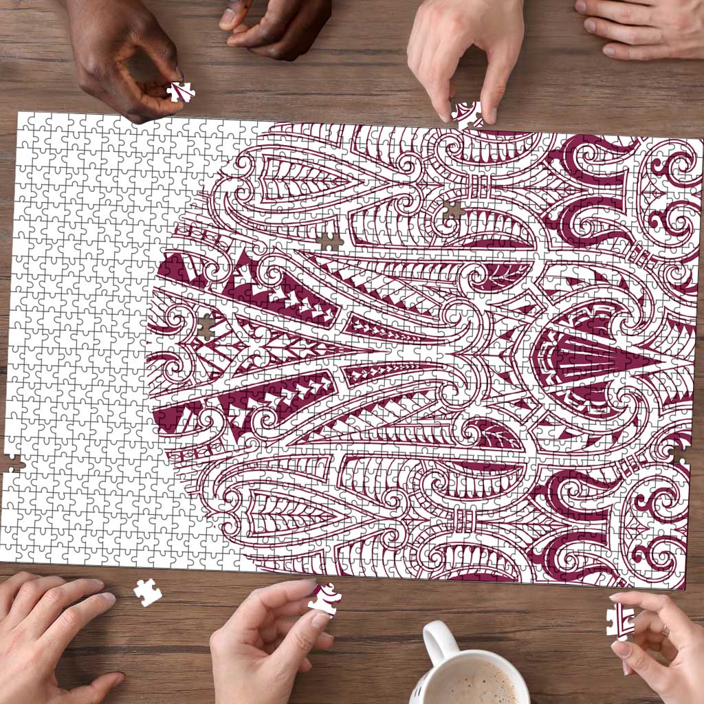 Queensland Maori Rugby Nga Hau e Wha Puzzle White Motif LT9 - Polynesian Pride