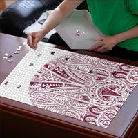 Queensland Maori Rugby Nga Hau e Wha Puzzle White Motif LT9 - Polynesian Pride