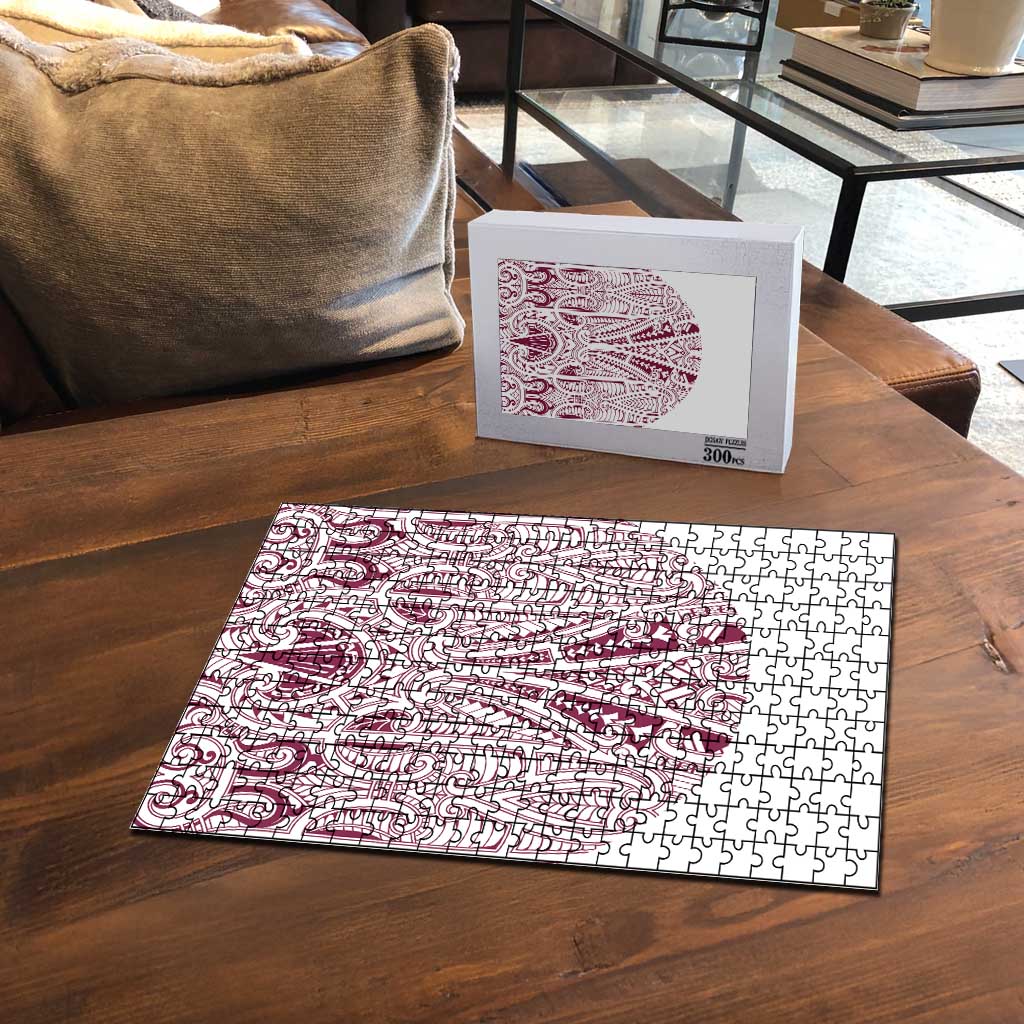 Queensland Maori Rugby Nga Hau e Wha Puzzle White Motif LT9 - Polynesian Pride
