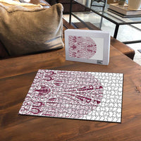 Queensland Maori Rugby Nga Hau e Wha Puzzle White Motif LT9 - Polynesian Pride
