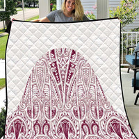 Queensland Maori Rugby Nga Hau e Wha Quilt White Motif LT9 White - Polynesian Pride