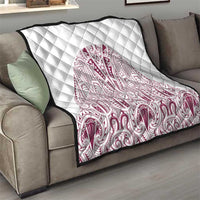 Queensland Maori Rugby Nga Hau e Wha Quilt White Motif LT9 - Polynesian Pride