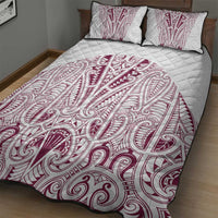 Queensland Maori Rugby Nga Hau e Wha Quilt Bed Set White Motif LT9 - Polynesian Pride