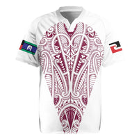 Queensland Maori Rugby Nga Hau e Wha Rugby Jersey White Motif LT9 White - Polynesian Pride