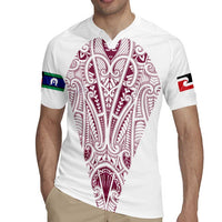 Queensland Maori Rugby Nga Hau e Wha Rugby Jersey White Motif LT9 - Polynesian Pride