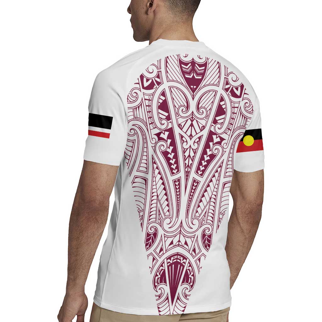 Queensland Maori Rugby Nga Hau e Wha Rugby Jersey White Motif LT9 - Polynesian Pride