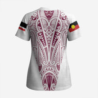 Queensland Maori Rugby Nga Hau e Wha Scrub Top White Motif LT9 - Polynesian Pride