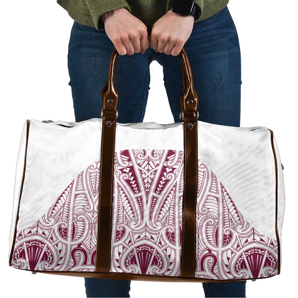 Queensland Maori Rugby Nga Hau e Wha Travel Bag White Motif LT9 White - Polynesian Pride