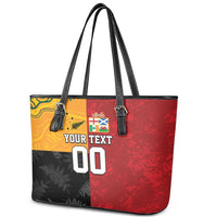 Custom British Lions-AUNZ Leather Tote Bag Australia-New Zealand Indigenous Motif LT9 - Polynesian Pride