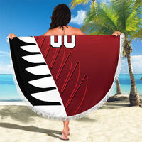 Custom British Lions New Zealand Beach Blanket Half Black Fern LT9 - Polynesian Pride
