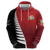 Custom British Lions New Zealand Hoodie Half Black Fern LT9 - Polynesian Pride