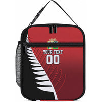 Custom British Lions New Zealand Lunch Bag Half Black Fern LT9 10.2 × 8.3 × 4.3 inch Red - Polynesian Pride