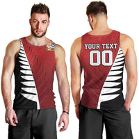 Custom British Lions New Zealand Men Tank Top Half Black Fern LT9 - Polynesian Pride