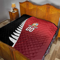 Custom British Lions New Zealand Quilt Half Black Fern LT9 - Polynesian Pride