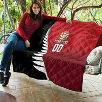 Custom British Lions New Zealand Quilt Half Black Fern LT9 - Polynesian Pride