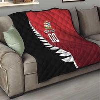 Custom British Lions New Zealand Quilt Half Black Fern LT9 - Polynesian Pride